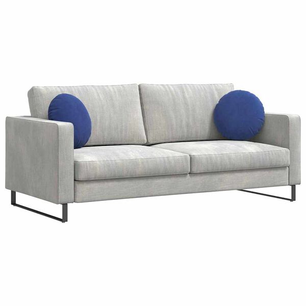 vidaXL Zitkussens 2 stuks Politieblauw Ø 40 x 13 cm Fluweel