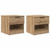 vidaXL Bed kast 2 pcs Artisan Eiken 40 x 39 x 40cm Bewerkt hout