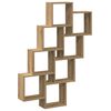 vidaXL Wandschap kubus 90x15x119,5 cm bewerkt hout artisanaal eiken