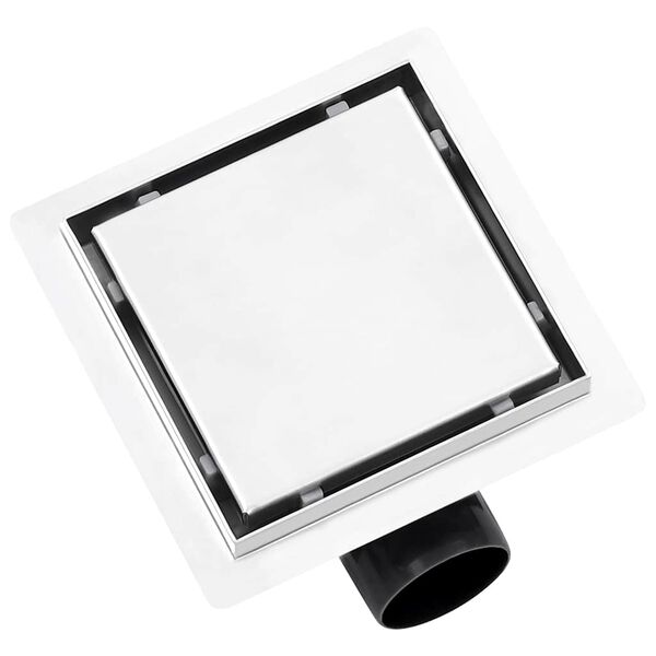 vidaXL Doucheafvoer met 2-in-1 deksels 15x15 cm roestvrij staal