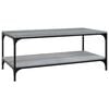 vidaXL Salontafel 80x50x40 cm bewerkt hout grijs sonoma eiken