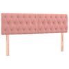 vidaXL Boxspring met matras fluweel roze 140x190 cm