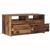 vidaXL Salontafel met lade Oudhout 90 x 50 x 45 cm Bewerkt hout
