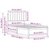 vidaXL Bedframe met Gevoerd Hoofdgedeelte Lichtgrijs 90 x 200 cm