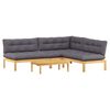 vidaXL 4 Stuk Garden Pallet Sofa Units Massief Acaciahout Licht Bruin