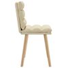 vidaXL Eetkamerstoelen 2 st stof cr&egrave;mekleurig