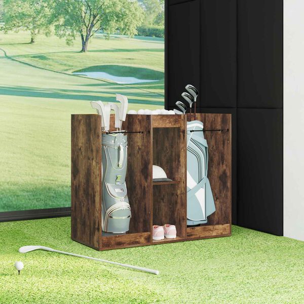 vidaXL Golfkast Effen Gerookt eiken 102 x 45 x 85,5 cm