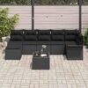 vidaXL Tuin Sofa Set met opslag 8 pcs Zwart poly rattan