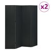 vidaXL Kamerschermen 2 st met 4 panelen 160x180 cm staal zwart
