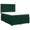 vidaXL Boxspring met matras fluweel donkergroen 140x200 cm