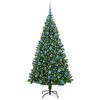 vidaXL Kunstkerstboom Groen 180 cm PVC en Staal en Kunststof