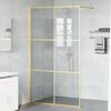 vidaXL Inloop Douche Wand Goud 115 x 195 cm gehard glas