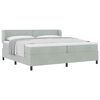 vidaXL Boxspringbed met matras Lichtgrijs 200 x 200 cm Fluweel
