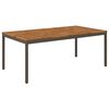 vidaXL Tuindiner tafel Natuurlijk en Koffie 196 x 100,5 x 75 cm