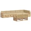 vidaXL Buiten bankenset 8 st Wit en Beige Polyester