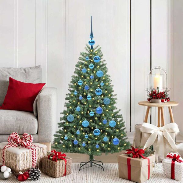 vidaXL Kunstmatige Inklapbare Kerstboom Groen 120 cm PVC en Metaal