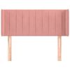 vidaXL Hoofdbord met randen 93x16x78/88 cm fluweel roze