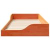 vidaXL Bedframe Wasbruin 90 x 200 cm Massief grenenhout