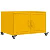vidaXL Salontafel 68x50x43,5 cm staal mosterdgeel