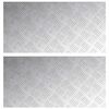 vidaXL Trapmatten 2 st 80 x 40 cm Zilver Aluminium Rechthoekig