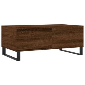 vidaXL Salontafel 90x50x36,5 cm bewerkt hout bruin eikenkleur