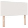 vidaXL Boxspring bed Cr&egrave;me en Wit 203 x 120 x 88 cm Katoenen stof
