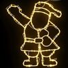 vidaXL Kerstverlichting silhouet van de kerstman2 st 35 LEDs warm wit