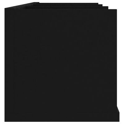 vidaXL Cd-wandschap 75x18x18 cm bewerkt hout zwart