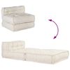 vidaXL Modulaire bankstel 70x70x54 stof cr&egrave;me