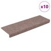 vidaXL Trapmatten zelfklevend 10 stuks 65x21x4 cm lichtbruin met rechthoekige rand