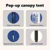 vidaXL Partytent inklapbaar met zijwanden 2x2 m blauw