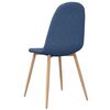 vidaXL Eetkamerstoelen 4 st stof blauw