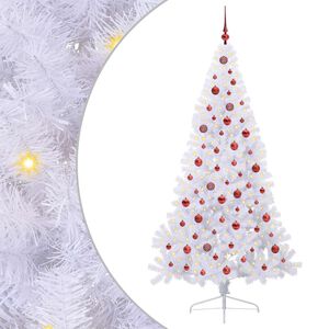 vidaXL Kunstkerstboom met 300 LED Wit 210 cm PVC en staal