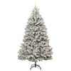 vidaXL Kunstkerstboom met 300 LED Groen en Wit 240 cm PVC en Metaal