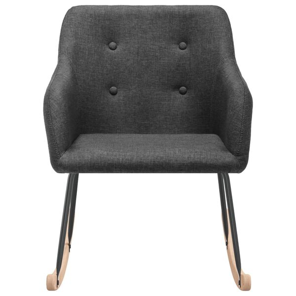 vidaXL Schommelstoel stof donkergrijs