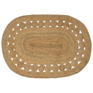 vidaXL Gebied Tapijt Naturel 100 x 152 cm Jute