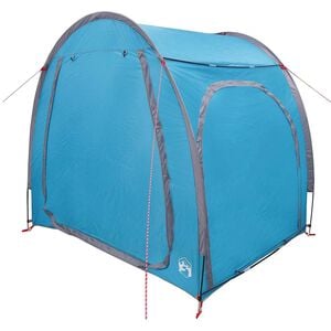 vidaXL Fietstent met dak met opslag Blauw 218 x 156 x 180 cm