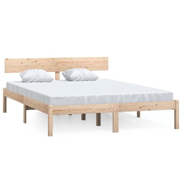 vidaXL Bedframe zonder matras massief hout 120x200 cm