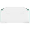 vidaXL Tv-meubel/monitorverhoger transparant 40x25x11 cm glas