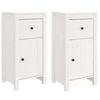 vidaXL Dressoirs 2 st 40x35x80 cm massief grenenhout wit