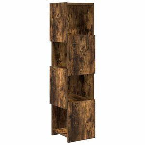vidaXL Hoekkast 25,5x25x102cm Bewerkt hout Gerookt eiken