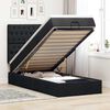 vidaXL Ottoman bed met matras en LED's 90x190cm stof zwart