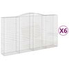 vidaXL Schanskorven 6 st gewelfd 400x50x220/240 cm ijzer