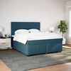 vidaXL Boxspring met matras fluweel blauw 200x200 cm