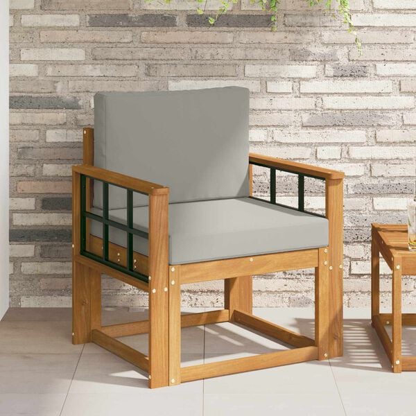 vidaXL Tuinbank Massief Acaciahout en Polyester