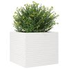 vidaXL Plantenbak 80x80x68,5 cm massief grenenhout wit