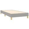 vidaXL Boxspring met matras en LED stof lichtgrijs 90x200 cm