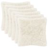 vidaXL Kussensloop 6 pcs HEERLEN Wit 40 x 40 cm PV Fleece
