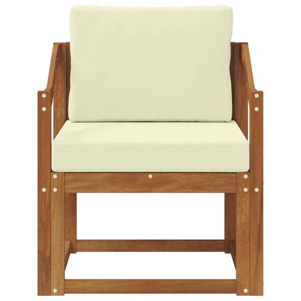 vidaXL Tuinbank Massief Acaciahout en Polyester Naturel