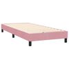 vidaXL Boxspring met matras fluweel roze 90x220 cm